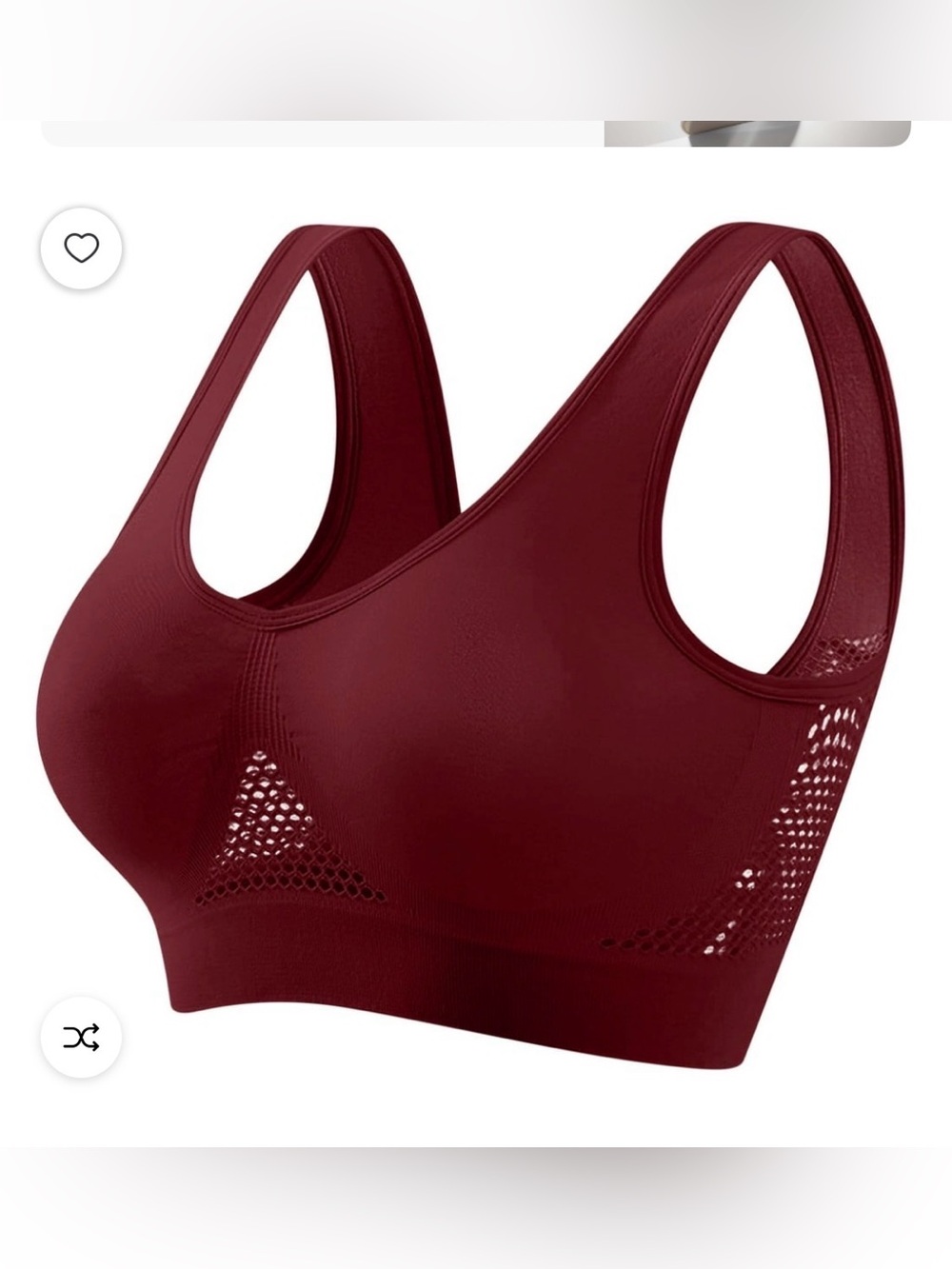 Seamless Comfort Wireless Sports Bra - Burgundy